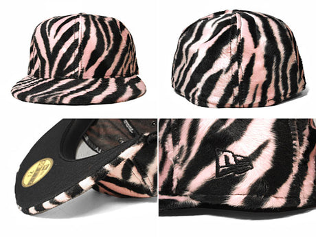 DEADSTOCK ニューエラ 59FIFTY ZEBRA PIMPIN-FUR FITTED CAP PINK-BLACK NEW ERA