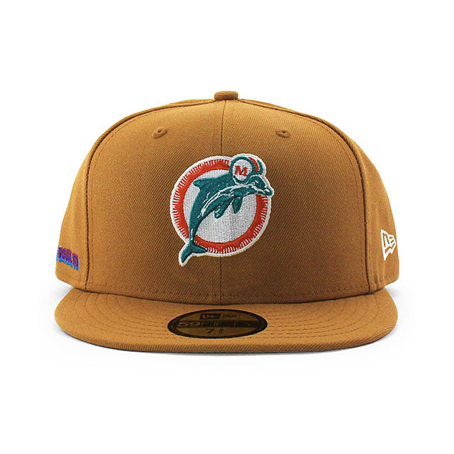 ニューエラ キャップ 59FIFTY マイアミ ドルフィンズ NFL SUPER BOWL VII GREY BOTTOM FITTED CAP BEIGE