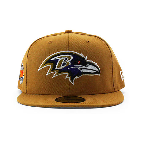 ニューエラ キャップ 59FIFTY ボルチモア レイブンズ NFL SUPER BOWL XXXV GREY BOTTOM FITTED CAP BEIGE