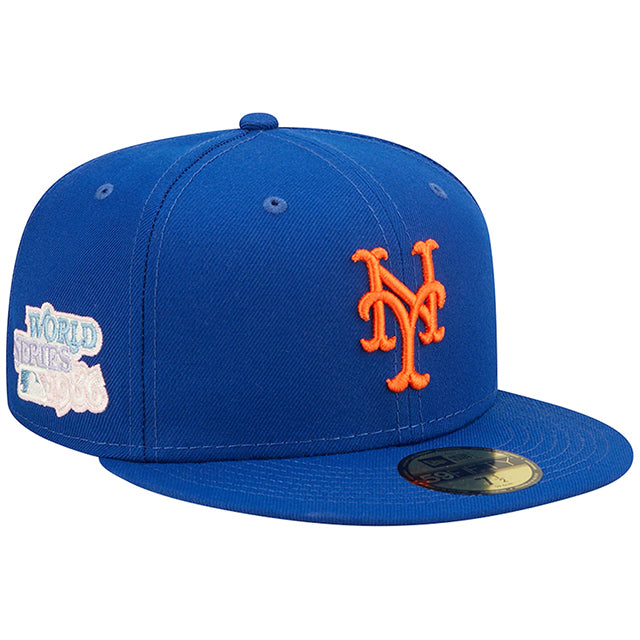 ニューエラ 59FIFTY ニューヨーク メッツMLB 1986 WORLD SERIES POP-SWEAT FITTED CAP ROYAL BLUE-SKY NEW ERA NEW YORK METS