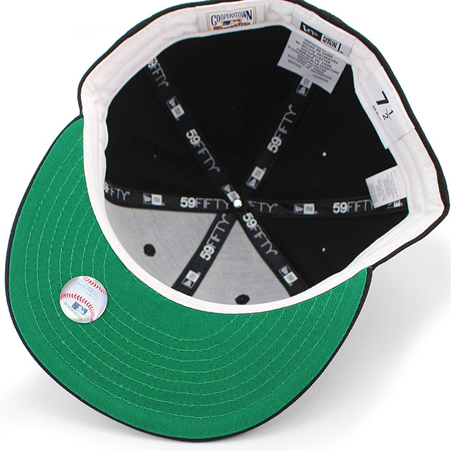 ニューエラ キャップ 59FIFTY テキサス レンジャーズ MLB ARLINGTON STADIUM KELLY GREEN BOTTOM FITTED CAP BLACK