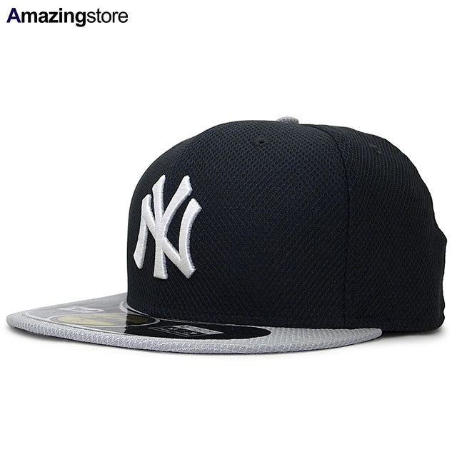 DEADSTOCK ニューエラ 59FIFTY ニューヨーク ヤンキース MLB DIAMOND ERA BATTING PRACTICE HOME FITTED CAP NAVY GREY NEW ERA YANKEES