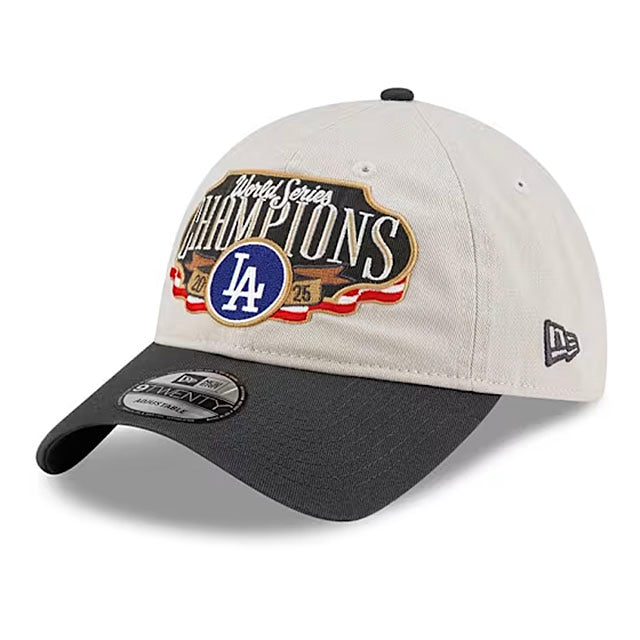 2025 ワールドシリーズチャンピオン ロッカールームモデル 海外取寄 ニューエラ キャップ 9TWENTY ロサンゼルス ドジャース 2025 WORLD SERIES CHAMPIONS LOCKER ROOM STRAPBACK CAP CREAM