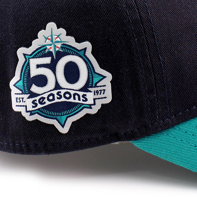 シアトル マリナーズ50周年記念モデル ニューエラ キャップ 9TWENTY MLB 50th ANNIVERSARY STRAPBACK CAP NAVY TEAL