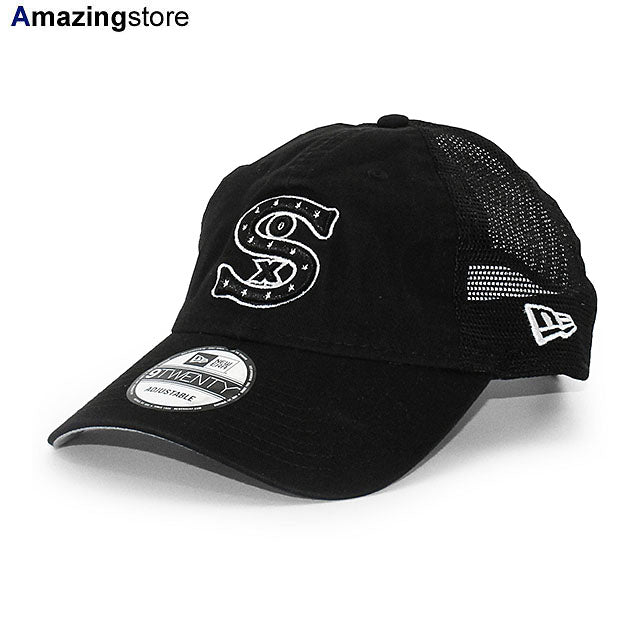 ニューエラ メッシュキャップ 9TWENTY シカゴ ホワイトソックス MLB BATTING PRACTICE TRUCKER MESH CAP BLACK