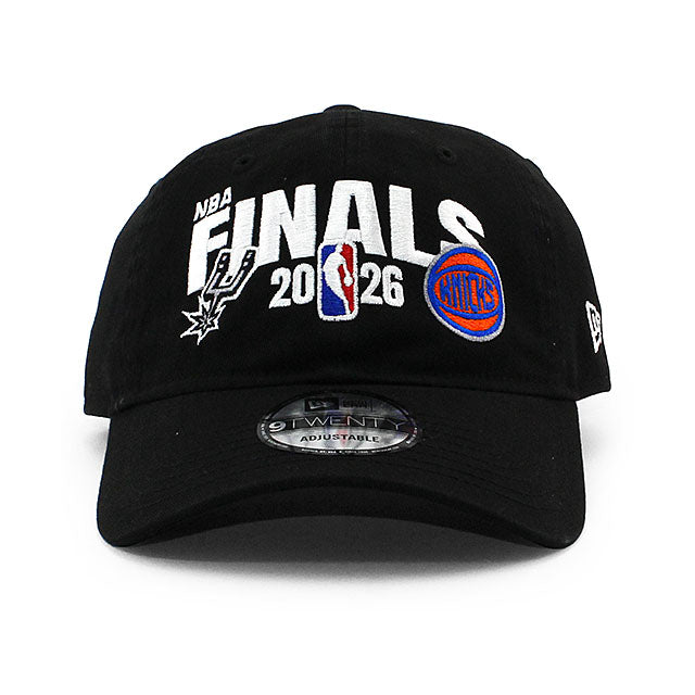 NBAファイナルモデル サンアントニオ スパーズ vs ニューヨーク ニックス ニューエラ キャップ 9TWENTY 2026 NBA FINALS MATCHUP STRAPBACK CAP BLACK