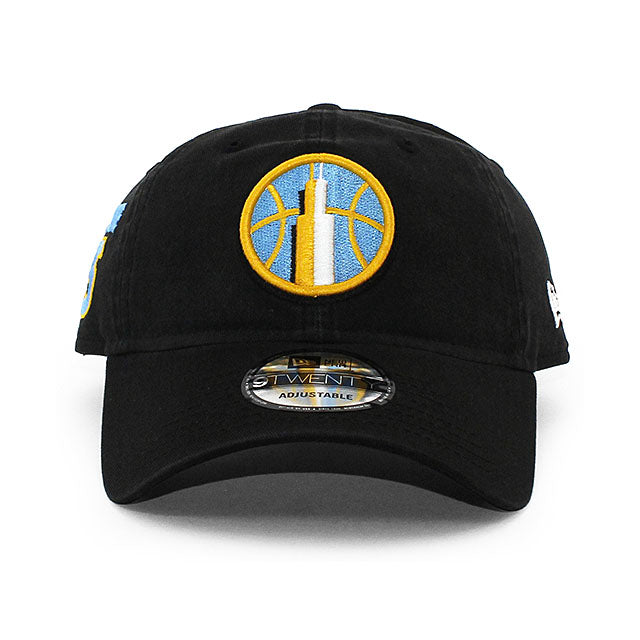 エンジェル リースモデル ニューエラ キャップ 9TWENTY シカゴ スカイ WNBA NAME & NUMBER SIDEPATCH STRAPBACK CAP BLACK