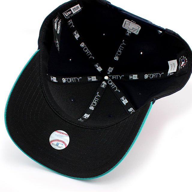 シアトル マリナーズ50周年記念モデル ニューエラ キャップ 9FORTY M-CROWN MLB 50th ANNIVERSARY SNAPBACK CAP NAVY TEAL