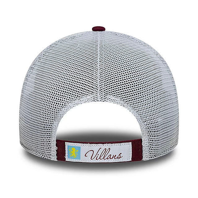 ニューエラ 海外取寄 メッシュキャップ 9FORTY アストン ヴィラ FC PREMIER LEAGUE TRUCKER MESH CAP BURGUNDY