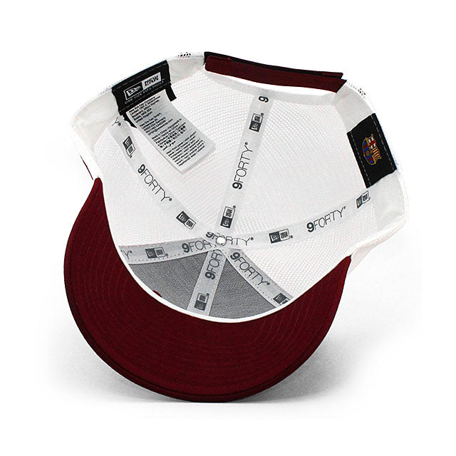 ニューエラ メッシュキャップ 9FORTY FC バルセロナ LA LIGA TRUCKER MESH CAP MAROON