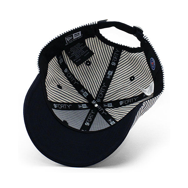 ニューエラ キャップ 9FORTY パリ サンジェルマン FC PSG PINSTRIPE STRAPBACK CAP IVORY