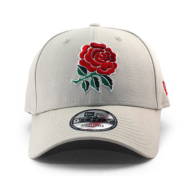 ニューエラ キャップ 9FORTY ラグビーイングランド代表 ESSENTIAL STRAPBACK CAP STONE