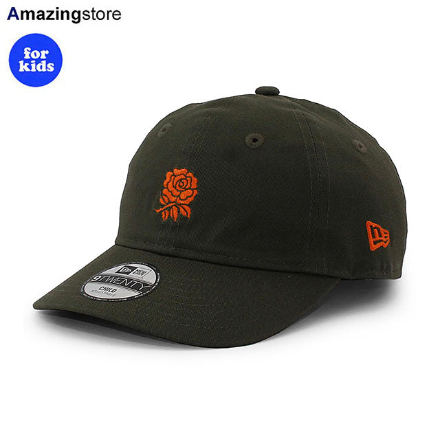 子供用 ニューエラ キャップ 9TWENTY ラグビーイングランド代表 CHILD STRAPBACK CAP OLIVE