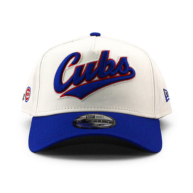 ニューエラ キャップ 9FORTY アリス & ワンダー シカゴ カブス MLB SCRIPT A-FRAME SNAPBACK CAP CREAM