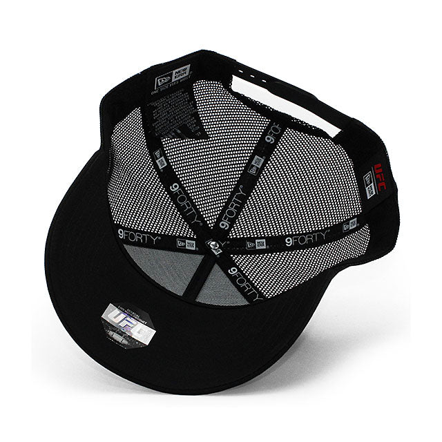 ニューエラ メッシュキャップ 9FORTY UFC FLAWLESS A-FRAME TRUCKER MESH CAP BLACK