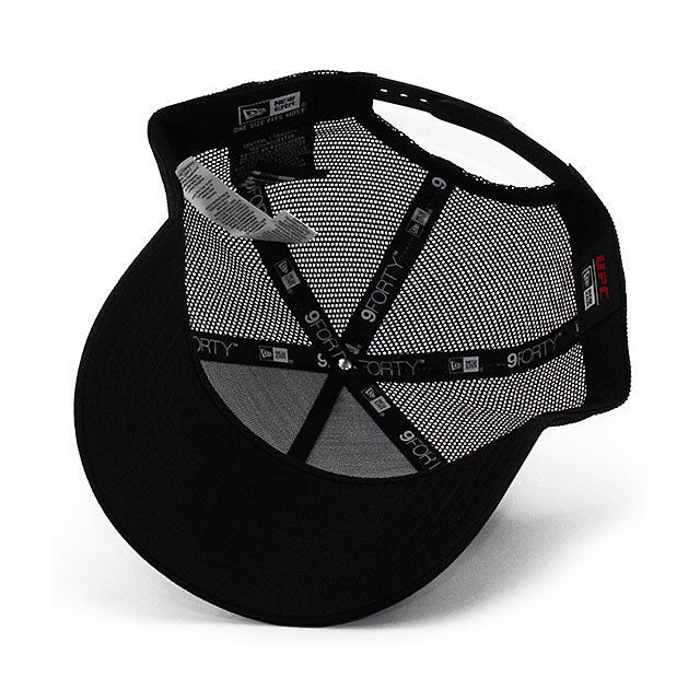 ニューエラ メッシュキャップ 9FORTY UFC A-FRAME TRUCKER MESH CAP BLACK