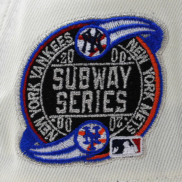 ニューエラ キャップ 9FORTY ニューヨーク ヤンキース MLB CUPID 2000 WORLD SERIES SUBWAY SERIES GREY BOTTOM A-FRAME SNAPBACK CAP CREAM