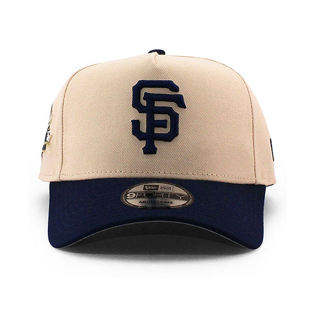 ニューエラ キャップ 9FORTY サンフランシスコ ジャイアンツ MLB 1989 WORLD SERIES GREY BOTTOM A-FRAME SNAPBACK CAP PEACH