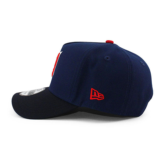 ニューエラ キャップ 9FORTY クリーブランド インディアンス MLB 1997 ALL STAR GREY BOTTOM A-FRAME SNAPBACK CAP NAVY