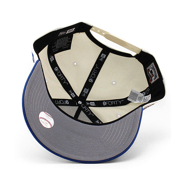 ニューエラ キャップ 9FORTY ニューヨーク ヤンキース MLB 1999 WORLD SERIES GREY BOTTOM A-FRAME SNAPBACK CAP CREAM