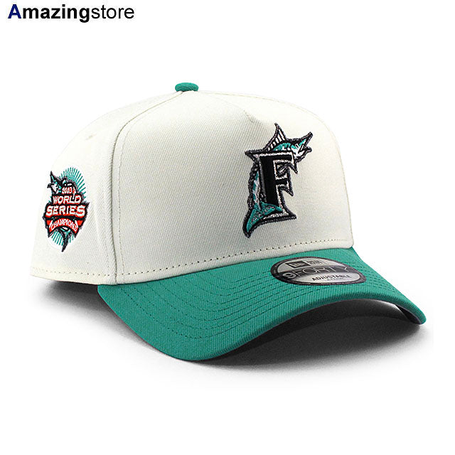 ニューエラ キャップ 9FORTY フロリダ マーリンズ MLB 2003 WORLD SERIES GREY BOTTOM A-FRAME SNAPBACK CAP CREAM