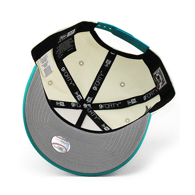 ニューエラ キャップ 9FORTY フロリダ マーリンズ MLB 2003 WORLD SERIES GREY BOTTOM A-FRAME SNAPBACK CAP CREAM