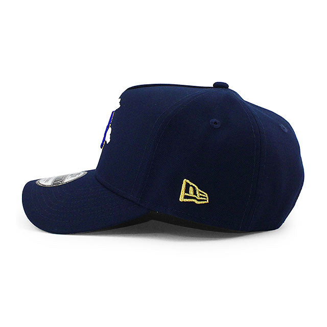 ニューエラ キャップ 9FORTY ロサンゼルス ドジャース MLB 2025 WORLD SERIES CHAMPIONS GREY BOTTOM A-FRAME SNAPBACK CAP NAVY
