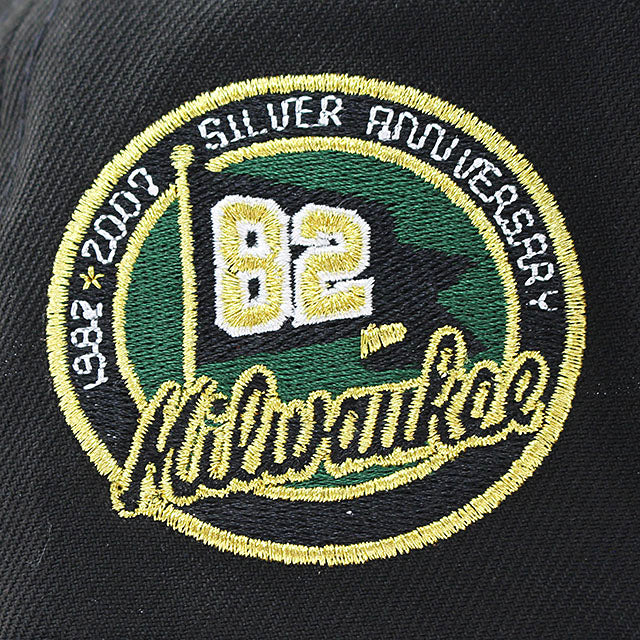 ニューエラ キャップ 9FORTY ミルウォーキー ブルワーズ MLB 25TH GREY BOTTOM A-FRAME SNAPBACK CAP BLACK