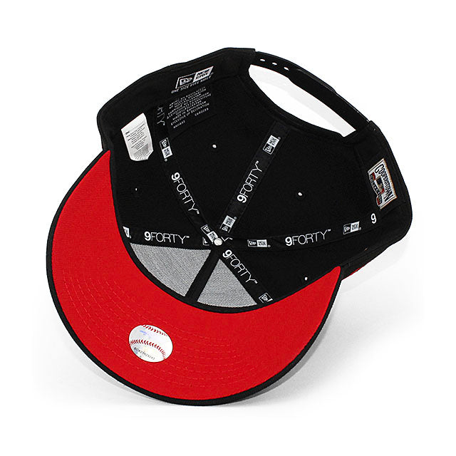 ニューエラ キャップ 9FORTY ロサンゼルス エンゼルス MLB 40TH RED BOTTOM A-FRAME SNAPBACK CAP BLACK
