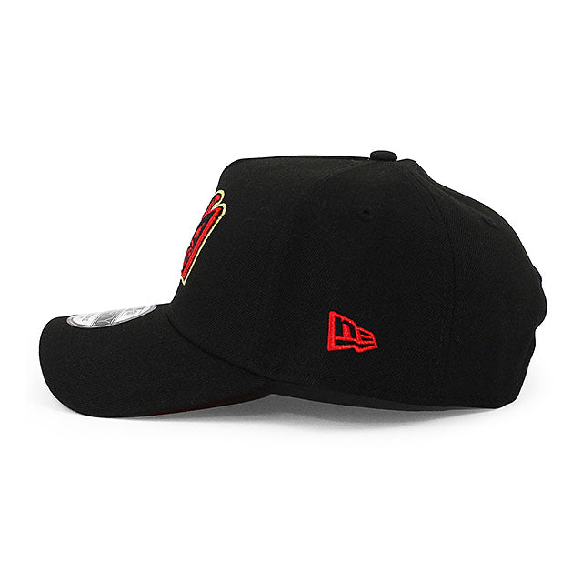 ニューエラ キャップ 9FORTY ロサンゼルス エンゼルス MLB 40TH RED BOTTOM A-FRAME SNAPBACK CAP BLACK
