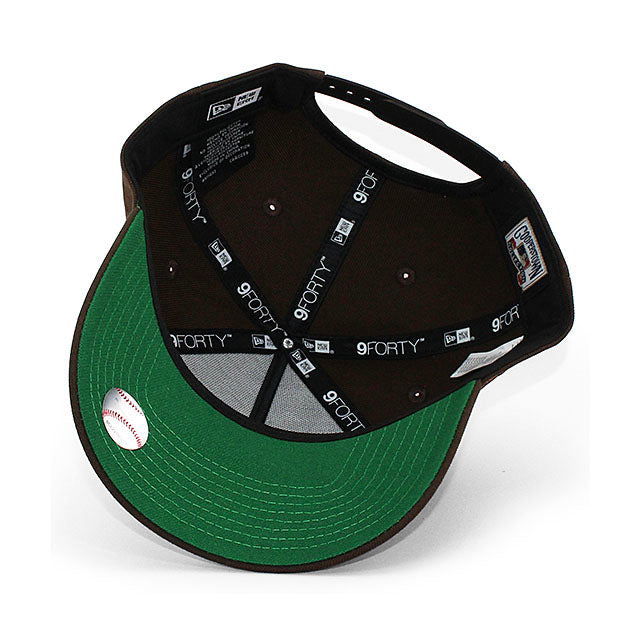 ニューエラ キャップ 9FORTY トロント ブルージェイズ MLB 40TH SEASON GREEN BOTTOM A-FRAME SNAPBACK CAP BROWN