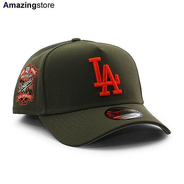 ニューエラ キャップ 9FORTY ロサンゼルス ドジャース MLB 40TH GREY BOTTOM A-FRAME SNAPBACK CAP OLIVE