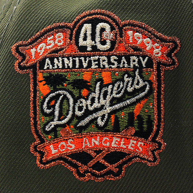 ニューエラ キャップ 9FORTY ロサンゼルス ドジャース MLB 40TH GREY BOTTOM A-FRAME SNAPBACK CAP OLIVE