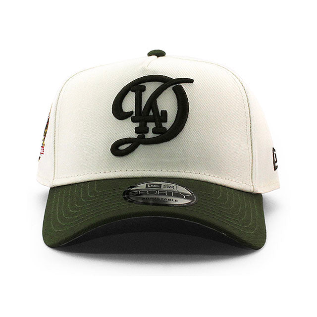 ニューエラ キャップ 9FORTY ロサンゼルス ドジャース MLB 60TH GREY BOTTOM A-FRAME SNAPBACK CAP CREAM
