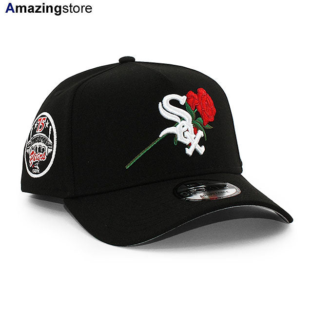 ニューエラ キャップ 9FORTY シカゴ ホワイトソックス MLB COMISKEY PARK 75YEAR GREY BOTTOM A-FRAME SNAPBACK CAP BLACK
