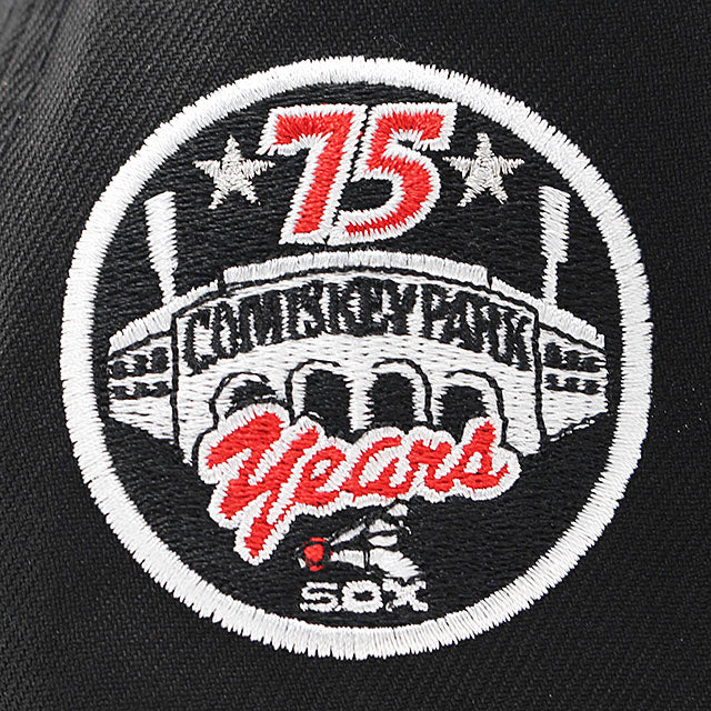 ニューエラ キャップ 9FORTY シカゴ ホワイトソックス MLB COMISKEY PARK 75YEAR GREY BOTTOM A-FRAME SNAPBACK CAP BLACK