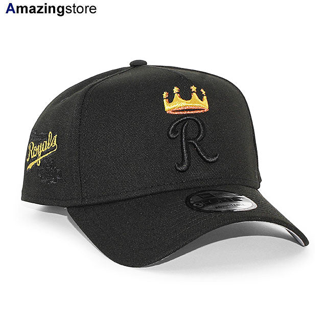 ニューエラ キャップ 9FORTY カンザスシティ ロイヤルズ MLB 1985 WORLD SERIES 30TH GREY BOTTOM A-FRAME SNAPBACK CAP BLACK