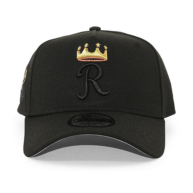 ニューエラ キャップ 9FORTY カンザスシティ ロイヤルズ MLB 1985 WORLD SERIES 30TH GREY BOTTOM A-FRAME SNAPBACK CAP BLACK