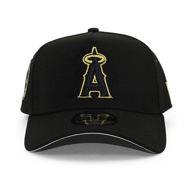 ニューエラ キャップ 9FORTY ロサンゼルス エンゼルス MLB MLB 1961 INAUGURAL SEASON GREY BOTTOM A-FRAME SNAPBACK CAP BLACK