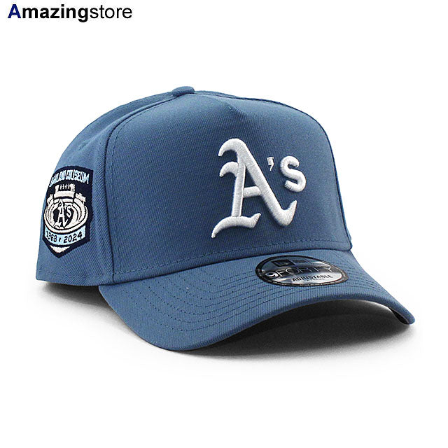 ニューエラ キャップ 9FORTY オークランド アスレチックス MLB 1968-2024 OAKLAND COLISEUM GREY BOTTOM A-FRAME SNAPBACK CAP F BLUE