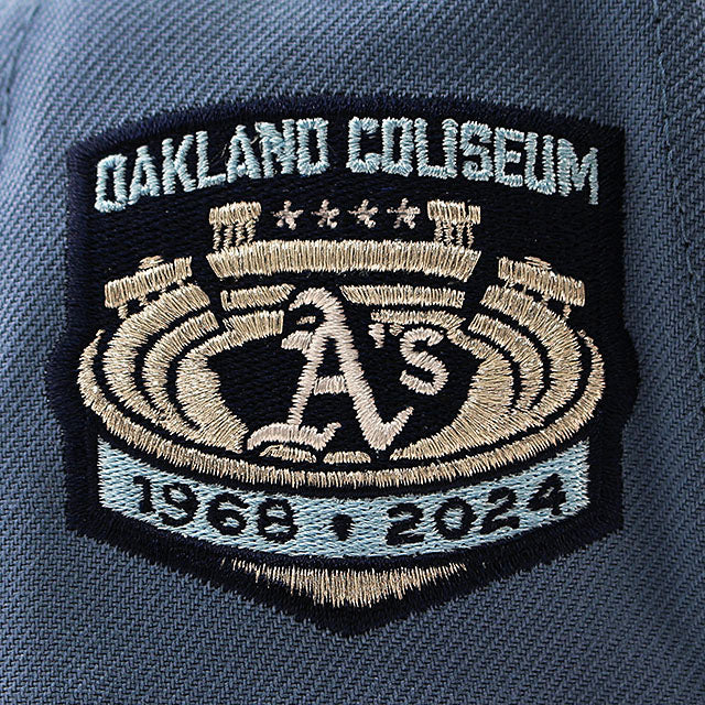 ニューエラ キャップ 9FORTY オークランド アスレチックス MLB 1968-2024 OAKLAND COLISEUM GREY BOTTOM A-FRAME SNAPBACK CAP F BLUE