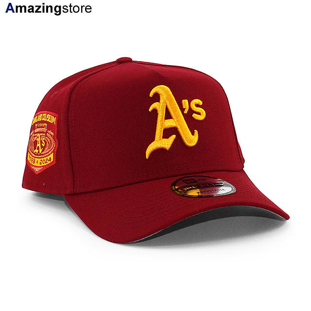 ニューエラ キャップ 9FORTY オークランド アスレチックス MLB 1968-2024 OAKLAND STADIUM GREY BOTTOM A-FRAME SNAPBACK CAP CARDINAL