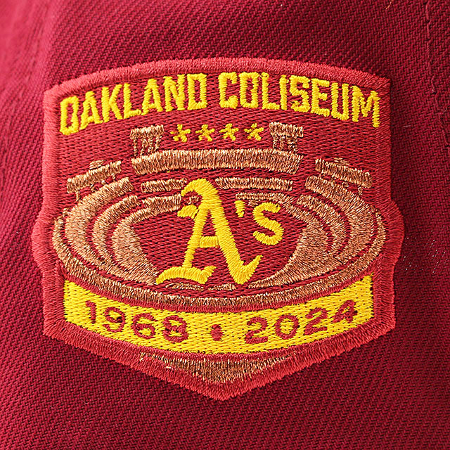 ニューエラ キャップ 9FORTY オークランド アスレチックス MLB 1968-2024 OAKLAND STADIUM GREY BOTTOM A-FRAME SNAPBACK CAP CARDINAL