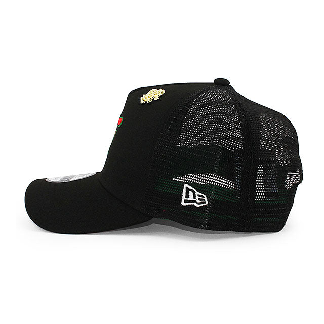BIG LEAGUE CHEWモデル ニューエラ メッシュキャップ 9FORTY ボルチモア オリオールズ MLB A-FRAME TRUCKER MESH CAP BLACK