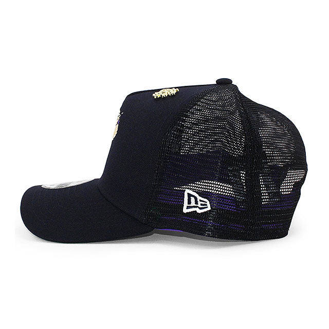 BIG LEAGUE CHEWモデル ニューエラ メッシュキャップ 9FORTY ボストン レッドソックス MLB A-FRAME TRUCKER MESH CAP NAVY