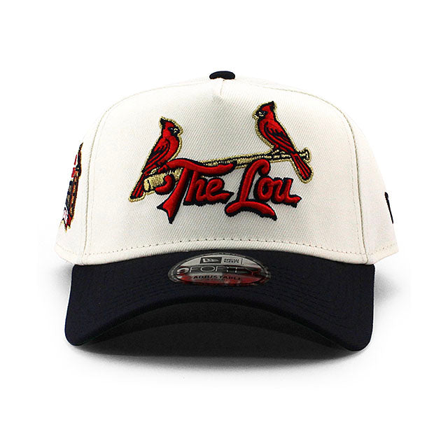 ニューエラ キャップ 9FORTY セントルイス カージナルス MLB BUSCH STADIUM FINALS SEASON GREEN BOTTOM A-FRAME SNAPBACK CAP CREAM