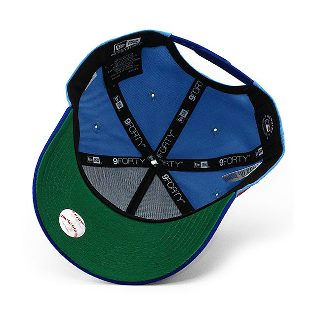ニューエラ キャップ 9FORTY シカゴ カブス MLB WRIGLEY FIELD SLOGAN KELLY GREEN BOTTOM A-FRAME SNAPBACK CAP CREAM LT BLUE