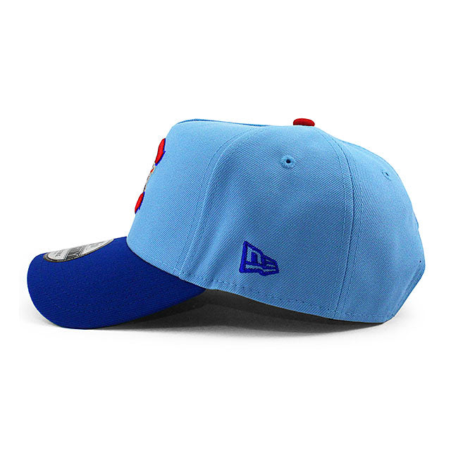 ニューエラ キャップ 9FORTY シカゴ カブス MLB WRIGLEY FIELD SLOGAN KELLY GREEN BOTTOM A-FRAME SNAPBACK CAP CREAM LT BLUE