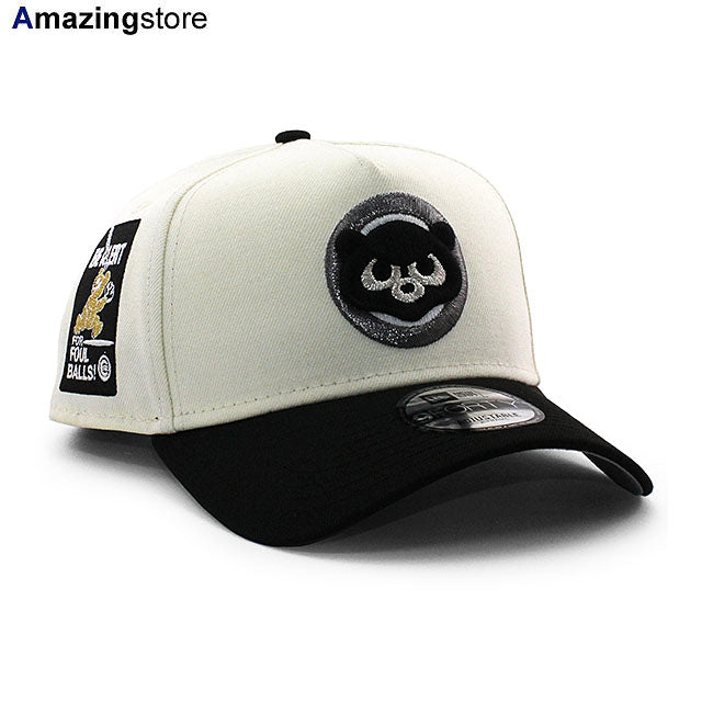 ニューエラ キャップ 9FORTY シカゴ カブス MLB BE ALERT FOR FOUL BALLS GREY BOTTOM A-FRAME SNAPBACK CAP CREAM