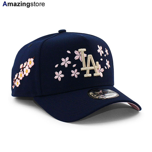 ニューエラ キャップ 9FORTY ロサンゼルス ドジャース MLB SAKURA PINK BOTTOM A-FRAME SNAPBACK CAP NAVY